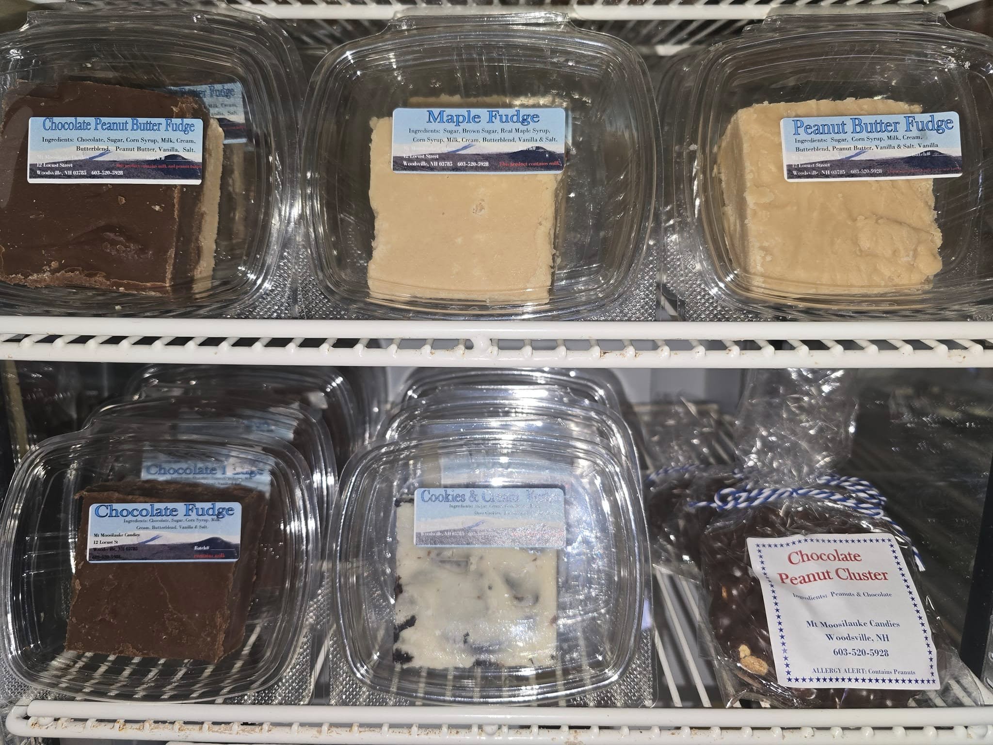Homemade fudge selection