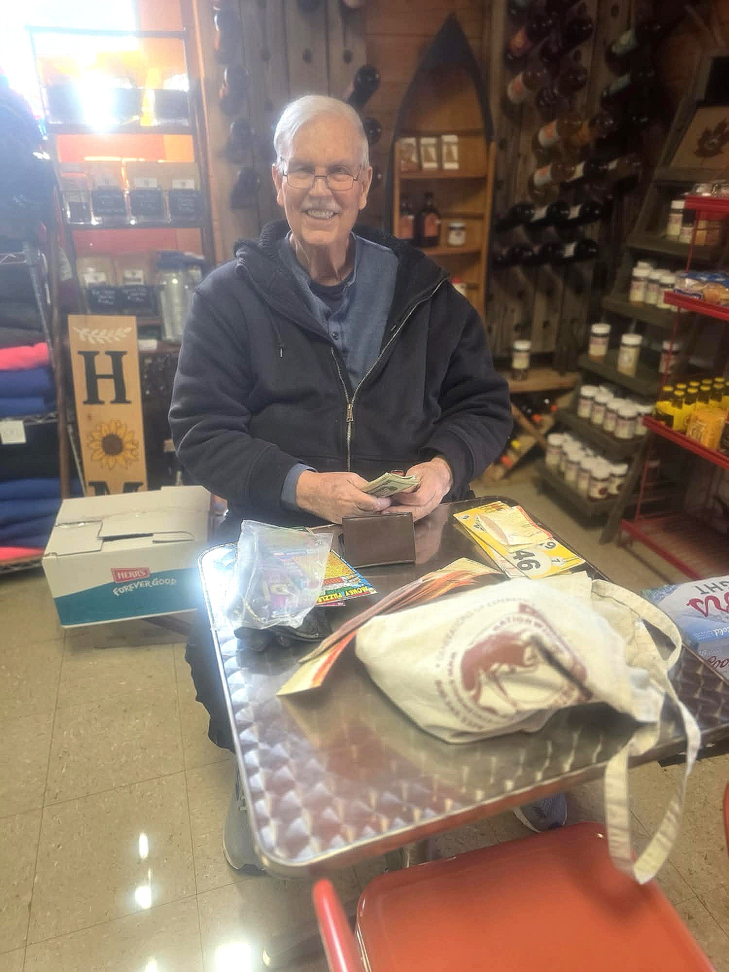 Charles aka The Godfather in his spot at the Way Station