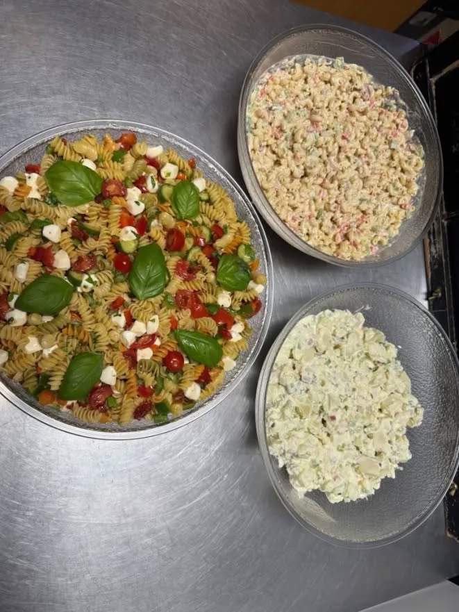 Homemade pasta salads and sides